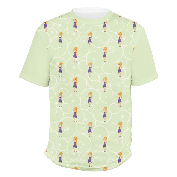 Custom Custom Character (Woman) Men's Crew T-Shirt - Medium