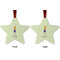 Custom Character (Woman) Metal Star Ornament - Front and Back