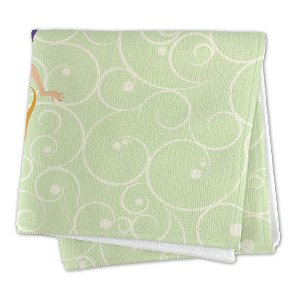 Custom Character (Woman) Microfiber Dish Rag - FOLDED (square)