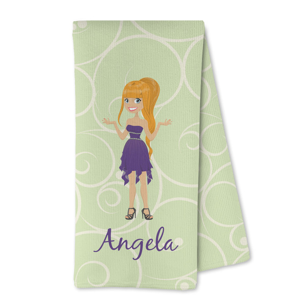 Custom Custom Character (Woman) Kitchen Towel - Microfiber (Personalized)