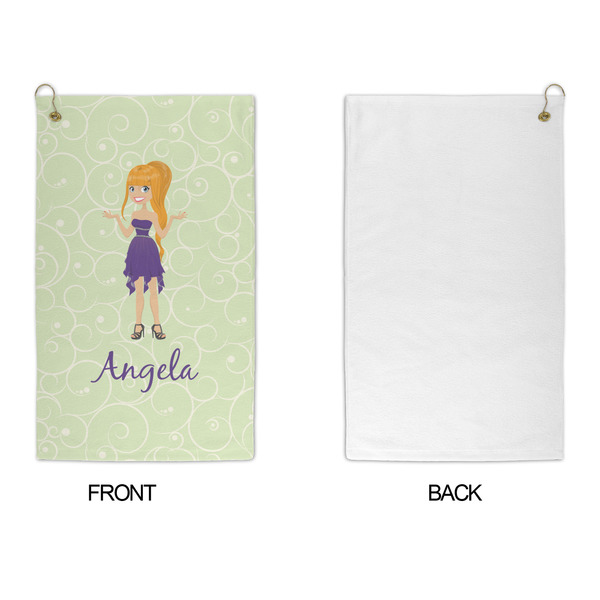 Custom Character (Woman) Microfiber Golf Towels - APPROVAL