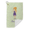 Custom Character (Woman) Microfiber Golf Towels Small - FRONT FOLDED