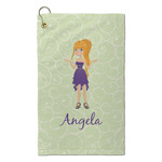 Custom Character (Woman) Microfiber Golf Towel - Small (Personalized)