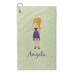 Custom Character (Woman) Microfiber Golf Towel - Small (Personalized)