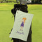 Custom Character (Woman) Microfiber Golf Towels - Small - LIFESTYLE