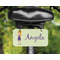 Custom Character (Woman) Mini License Plate on Bicycle - LIFESTYLE Two holes