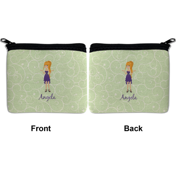 Custom Character (Woman) Neoprene Coin Purse - Front & Back (APPROVAL)