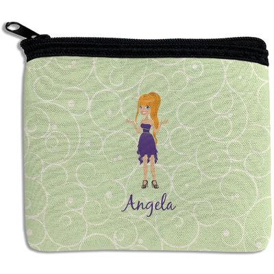 Custom Character (Woman) Rectangular Coin Purse (Personalized)