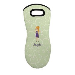 Custom Character (Woman) Neoprene Oven Mitt w/ Name or Text