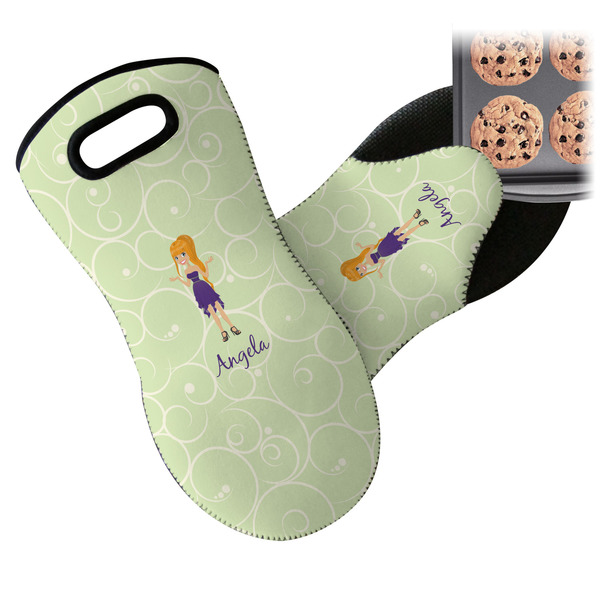 Custom Character (Woman) Neoprene Oven Mitt