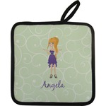 Custom Character (Woman) Pot Holder w/ Name or Text