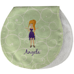 Custom Character (Woman) Burp Pad - Velour w/ Name or Text