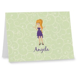 Custom Character (Woman) Note cards (Personalized)