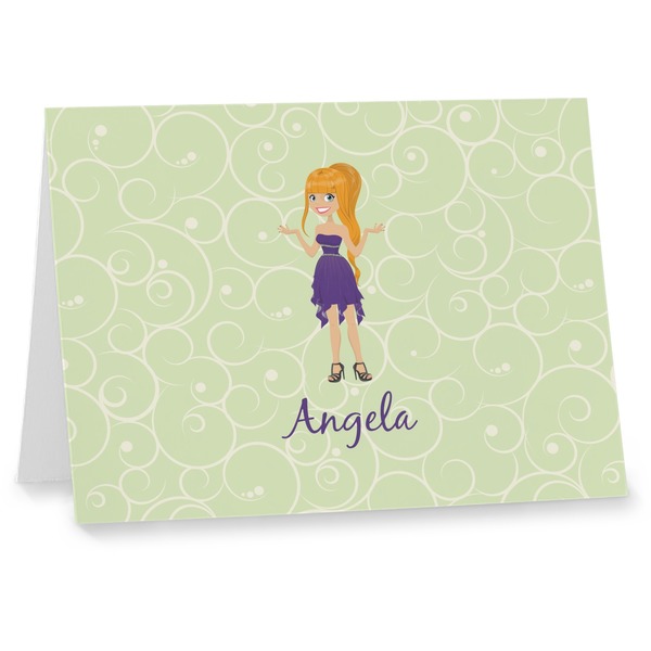 Custom Custom Character (Woman) Note cards (Personalized)