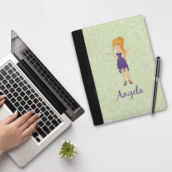 Custom Character (Woman) Notebook Padfolio - LIFESTYLE (large)