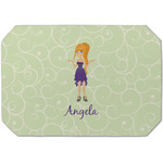 Custom Character (Woman) Dining Table Mat - Octagon (Single-Sided) w/ Name or Text