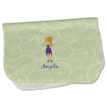 Custom Character (Woman) Burp Cloth - Fleece w/ Name or Text