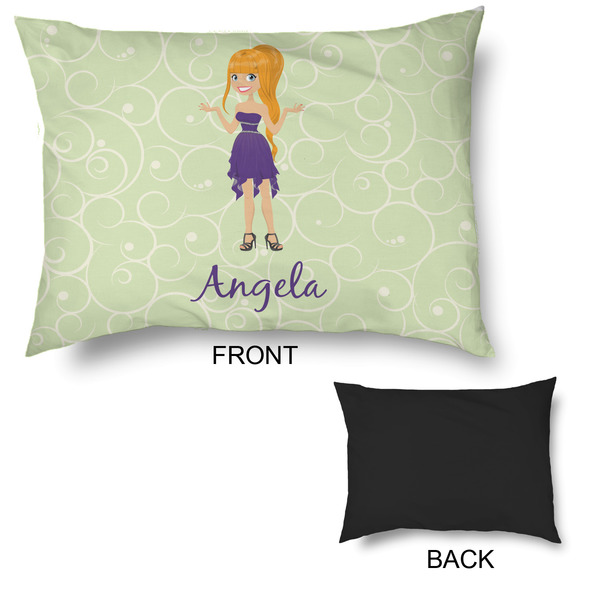 Custom Character (Woman) Outdoor Dog Beds - Large - APPROVAL