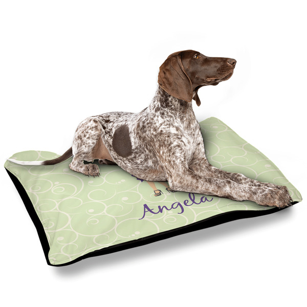 Custom Character (Woman) Outdoor Dog Beds - Large - IN CONTEXT