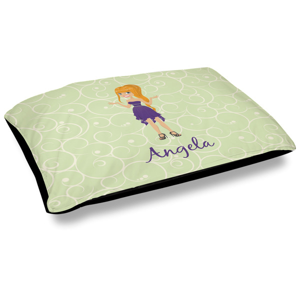 Custom Custom Character (Woman) Outdoor Dog Bed - Large (Personalized)