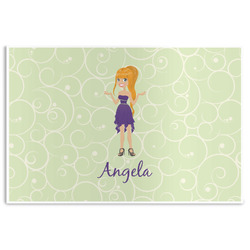 Custom Character (Woman) Disposable Paper Placemats (Personalized)