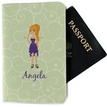 Custom Character (Woman) Passport Holder - Fabric (Personalized)