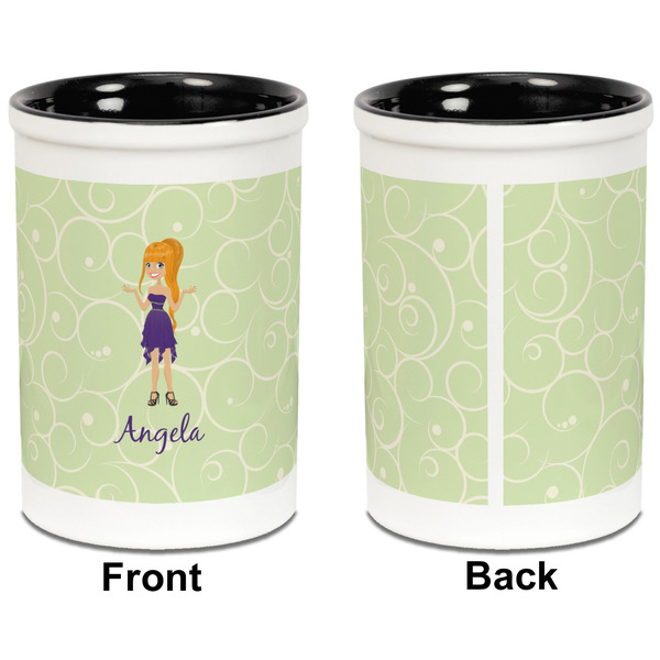 Custom Character (Woman) Pencil Holder - Black - approval