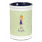 Custom Character (Woman) Ceramic Pencil Holders - Blue