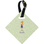 Custom Character (Woman) Diamond Luggage Tag (Personalized)