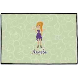 Custom Character (Woman) Door Mat - 36"x24" (Personalized)