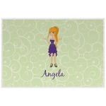 Custom Character (Woman) Laminated Placemat w/ Name or Text