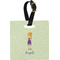 Custom Character (Woman) Personalized Square Luggage Tag