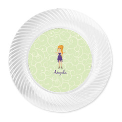Custom Character (Woman) Plastic Party Dinner Plates - 10" (Personalized)