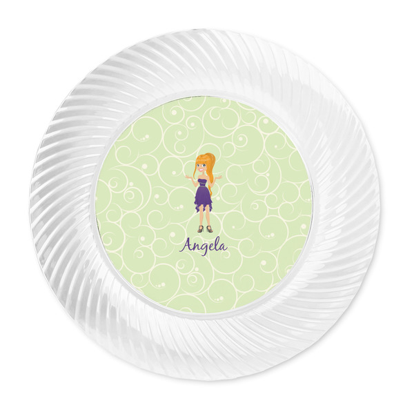Custom Character (Woman) Plastic Party Dinner Plates - Approval