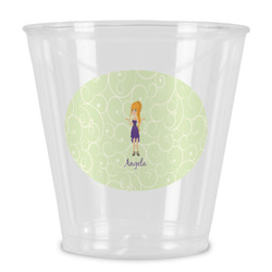 Custom Character (Woman) Plastic Shot Glass (Personalized)