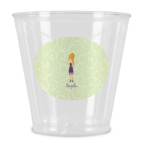 Custom Custom Character (Woman) Plastic Shot Glass (Personalized)