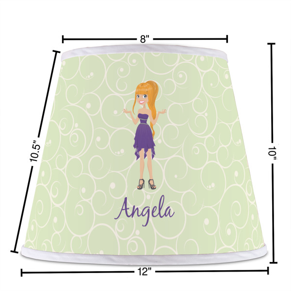 Custom Character (Woman) Poly Film Empire Lampshade - Dimensions