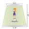 Custom Character (Woman) Poly Film Empire Lampshade - Dimensions