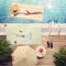 Custom Character (Woman) Pool Towel Lifestyle