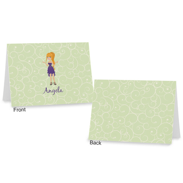 Custom Character (Woman) Postcard - Front and Back