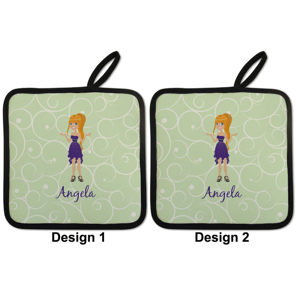 Custom Character (Woman) Pot Holders - Set of 2 APPROVAL