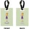 Custom Character (Woman) Rectangle Luggage Tag (Front + Back)