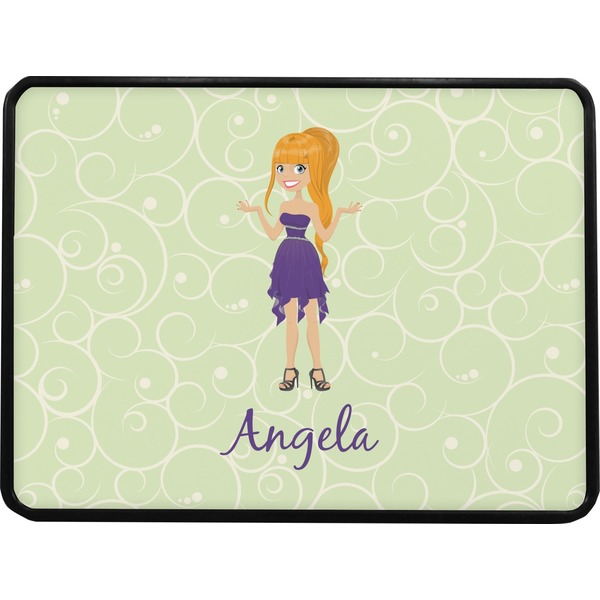 Custom Character (Woman) Rectangular Car Hitch Cover w/ FRP Insert (Select Size)