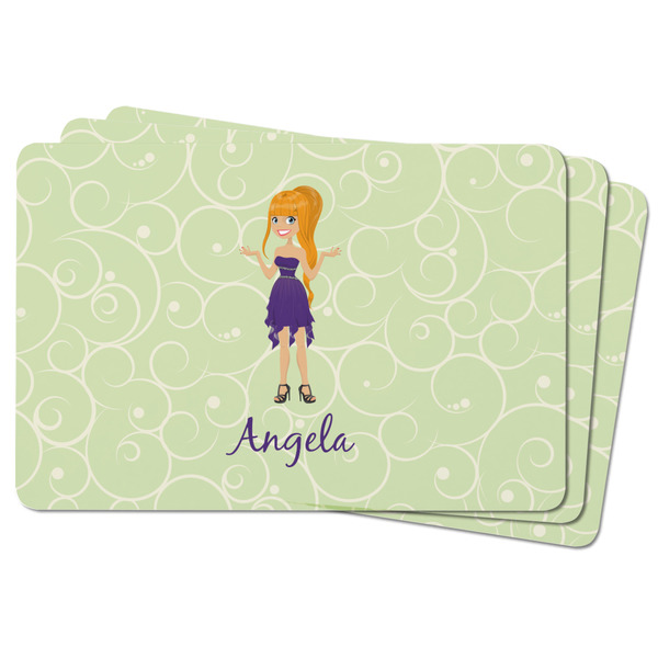 Custom Character (Woman) Rectangular Fridge Magnet - THREE