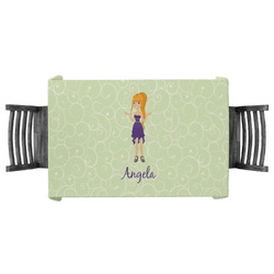 Custom Character (Woman) Tablecloth - 58"x58" (Personalized)