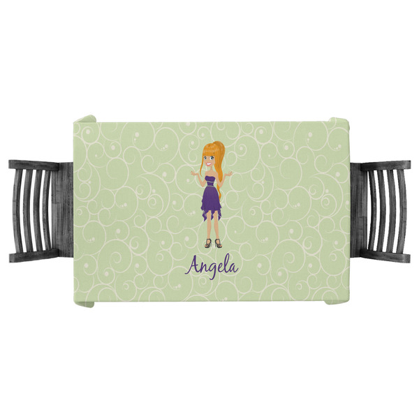 Custom Custom Character (Woman) Tablecloth - 58"x58" (Personalized)