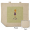 Custom Character (Woman) Reusable Cotton Grocery Bag - Front & Back View