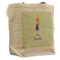 Custom Character (Woman) Reusable Cotton Grocery Bag - Front View