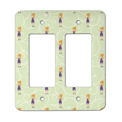 Custom Character (Woman) Rocker Style Light Switch Cover - Two Switch