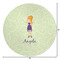 Custom Character (Woman) Round Area Rug - Size